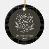 Custom Foto Isaiah 9 6 Weihnachten Keramik Ornament (Vorne)