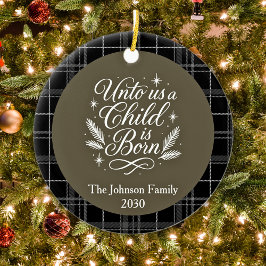 Custom Foto Isaiah 9 6 Weihnachten Keramik Ornament