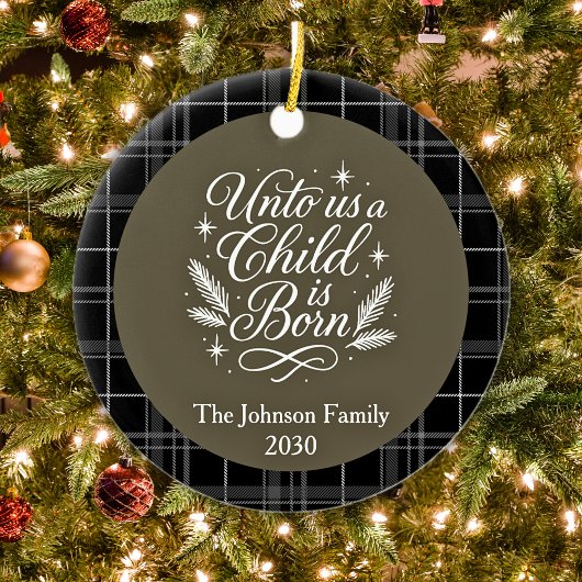 Custom Foto Isaiah 9 6 Weihnachten Keramik Ornament