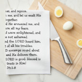 Custom Foto Jamaica Flag Psalm 34 Christlich Geschirrtuch (Viertel Falte)