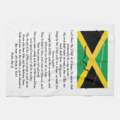 Custom Foto Jamaica Flag Psalm 34 Christlich Geschirrtuch (Horizontal)