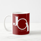 Custom Foto Joy Burgundy Kaffeetasse (Links)