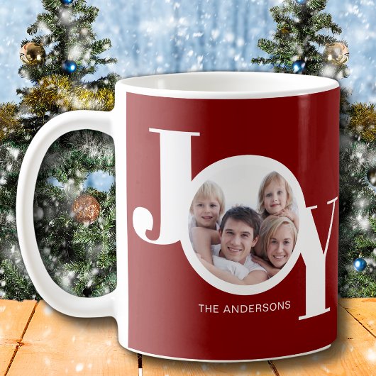 Custom Foto Joy Burgundy Kaffeetasse
