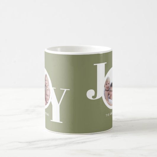 Custom Foto Joy Sage Green Kaffeetasse (Mittel)