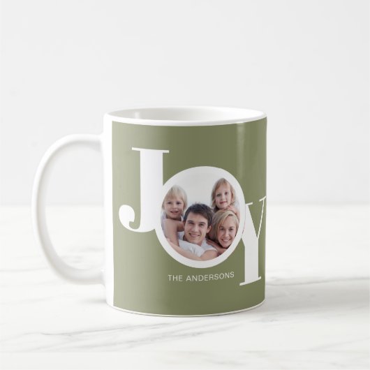Custom Foto Joy Sage Green Kaffeetasse (Links)