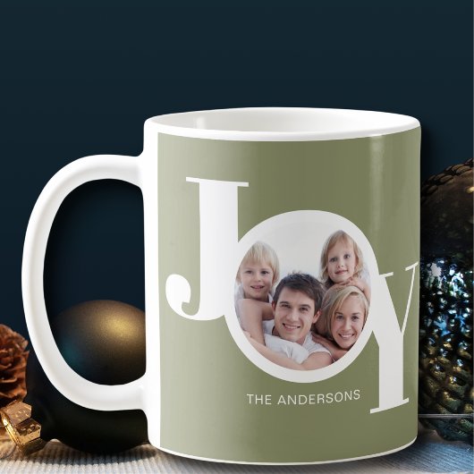 Custom Foto Joy Sage Green Kaffeetasse
