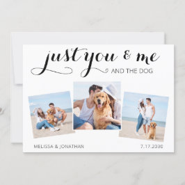 Custom Foto Just Married Hund Hochzeit Ankündigung