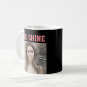CUSTOM FOTO KAFFEE TASSE FÜR MÄDCHEN "SIE SCHIEN" (Vorderseite Links)