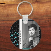 Custom Foto Karaoke Musiknote Gesangsdesign Schlüsselanhänger (Vorderseite)