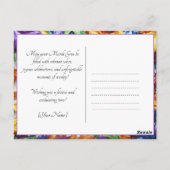 Custom Foto 💚 💛 Karneval Elegante Postkarte (Rückseite)