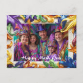 Custom Foto 💚 💛 Karneval Elegante Postkarte (Vorderseite)