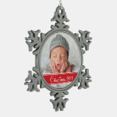 Custom Foto Keepake Holiday Ornament (Links)