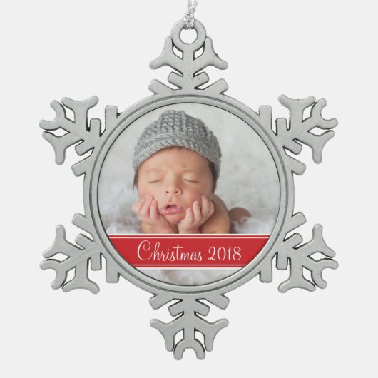 Custom Foto Keepake Holiday Ornament (Vorderseite)