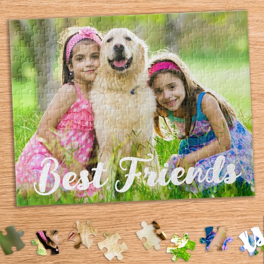 Custom Foto Kids Dog Pet Best Friends Puzzle