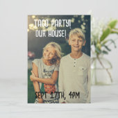 CUSTOM FOTO KINDER PARTY EINLADUNGEN (Stehend Vorderseite)