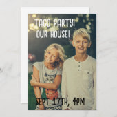 CUSTOM FOTO KINDER PARTY EINLADUNGEN (Vorne/Hinten)