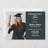 Custom Foto Laurel Abschluss Einladung (Vorderseite)