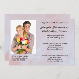 Custom Foto Lavender Mist Marble Wedding Einladung
