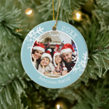 Custom Foto Light Blue Snowflake