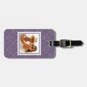 Custom Foto Lila Blumenmotive 2 Gepäckanhänger (Vorderseite horizontal)