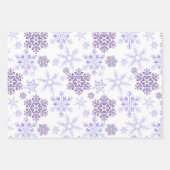 Custom Foto Lila Snowflakes Set 3 Geschenkpapier Set (Vorderseite 3)