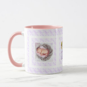 Custom Foto Lilac Pattern Mutter Tag Mama Mommy Tasse