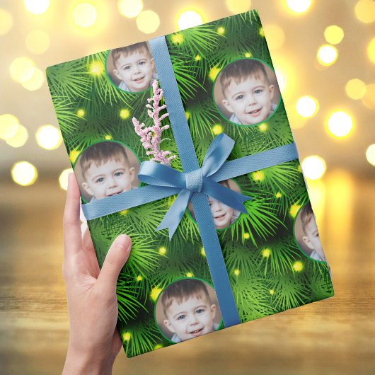 Custom Foto Logo Candy Cane Snowflake Weihnachten Geschenkpapier Set