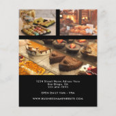 Custom Foto Logo Grand Opening Bakery Shop Black Flyer (Hinten)