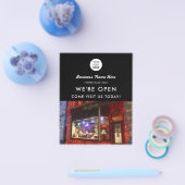 Custom Foto Logo Grand Opening Bakery Shop Black Flyer (Einzeln)