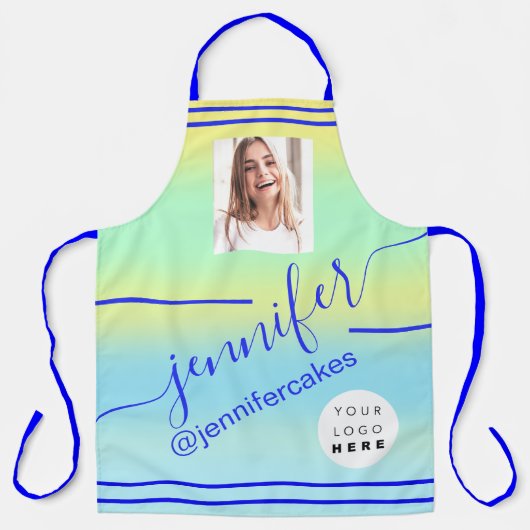 Custom Foto Logo Pool Restaurant Kaffee Cakes Schürze (Vorderseite)