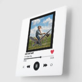 Custom Foto Love Einzigartige Geschenkmusik Unser Quadratische Wanduhr (Winkel)