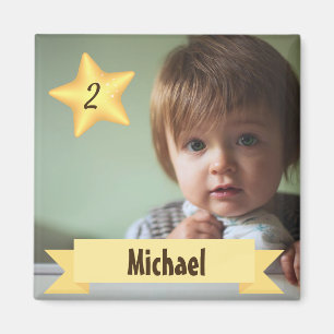 Custom Foto Magnet with Child's Name and Age