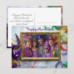 Custom Foto Mardi Erinnerungen Postkarte