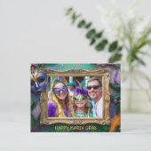 Custom Foto Mardi Gras Chaos Frame Postkarte (Stehend Vorderseite)