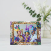 Custom Foto Mardi Gras Magic Postcard Postkarte (Stehend Vorderseite)