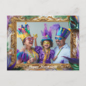 Custom Foto Mardi Gras Magic Postcard Postkarte (Vorderseite)