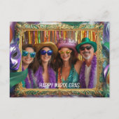 Custom Foto Mardi Gras Magie Postkarte (Vorderseite)