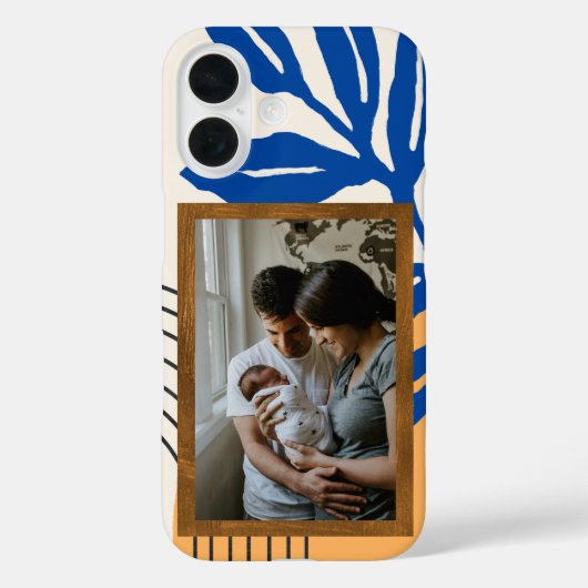 Custom Foto Matisse Abstrakt Botanical Blue Case-Mate iPhone Hülle (Rückseite)