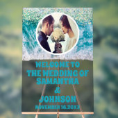 Custom Foto Mattiert Beach Wedding Willkommen Acrylschild (Neutral)