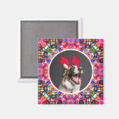 Custom Foto Maximalist Weihnachten Moderne Farben Magnet (Vorderseite/Rückseite)