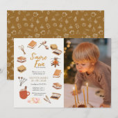 Custom Foto mehr Spaß Freunde Camping Geburtstag Einladung (Vorne/Hinten)