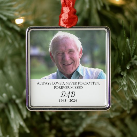 Custom Foto Memorial Ornament, Personalisiertes Fo Ornament Aus Metall (Baum)