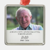 Custom Foto Memorial Ornament, Personalisiertes Fo Ornament Aus Metall (Vorne)