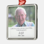 Custom Foto Memorial Ornament, Personalisiertes Fo Ornament Aus Metall (Links)