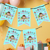 Custom Foto Mermaids Theme Kindergeburtstag Party Wimpelkette