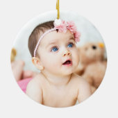 CUSTOM FOTO Merry & Bright Keramik Ornament (Hinten)