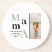 Custom Foto & Message Sandstone Untersetzer für Ma (Vorne)