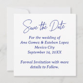 Custom Foto Mexican Otomí Tenango Save the Date Einladung (Rückseite)