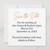 Custom Foto Mexican Otomí Tenango Save the Date I Einladung (Rückseite)