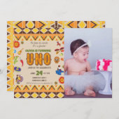 Custom Foto Mexikanisches Thema Mädchen ersten Geb Einladung (Vorne/Hinten)